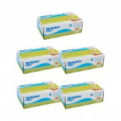 Dolphin Tek Kullanımlık Lateks Beyaz Pudralı Medium Muayne Eldiveni - 5 Adet 100'lü Paket / Koli - 1