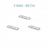 Nemli Palet Yedek Mop Paspas 60 Cm. / Nem Alıcı Mop - Pamuklu / Beyaz - 3 Adet - 2