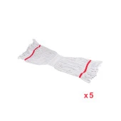 Dar Yedek Islak Mop Paspas Ucu Başlığı Püskül -17 Cm. -Pamuklu -350 Gram. -Beyaz - 5 Adet thumbnail 4