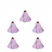 Wellsoft Tesa Yedek Mop / Islak Mop / Paspas Ucu / Püskül - Mikrofiber - 5 Adet - 1