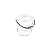 Poly Time 20 Litre Kapaklı Ölçekli Şeffaf Su Kovası - ABS Plastik - Saplı - 1