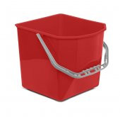 Çift Kovalı Temizlik Arabası Seti Yedek Kirli Su Kovası - 25 Litre - Kırmızı - 1