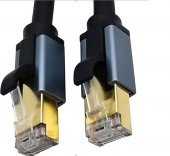 Cat. 7 İnternet Kablosu 10 Metre Yuvarlak Siyah thumbnail 1