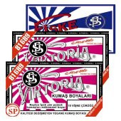 Viktoria Kumaş Boyası Vişne Çürüğü 2Pk+Fiske Sabitleme 1Pk - 1