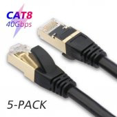 Cat. 8 İnternet Kablosu 2 Metre Yuvarlak Siyah - 3