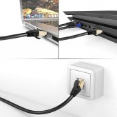 Cat. 8 İnternet Kablosu 2 Metre Yuvarlak Siyah - 4