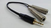 3.5 mm Stereo Erkek to 2x 6.3 mm Mono Dişi Kaliteli Splitter Kablo - 1
