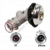 Hsgl Motorlu Tırpan Dişli Grubu Rediktör 9 Diş 28mm Frezeli Tırpan Başlık Yedek Parça Aksesuar - 5