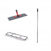 Tablet Palet Nemli Yedek Mop Takımı Seti - 50 Cm. Nemli Mop + Katlanır Aparat + Metal Vidalı Sap thumbnail 1