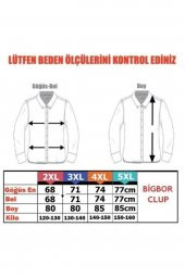 Erkek Büyük Beden Battal Boy Uzun Kol Pamuk Sweat - 9