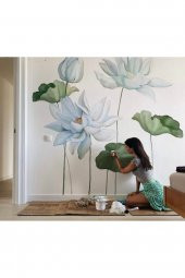 Canvas Arnavut Kaldırımlı Taş Sokaklar Sayılarla Boyama Seti  Duvar Sticker Rulo 50 x 65 cm - 3