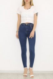 Önü Düğmeli Bluz Beyaz - 9246.224. - 2