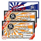 Viktoria Kumaş Boyası Turuncu 2Pk+Fiske Sabitleme 1Pk - 1