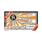 Viktoria Kumaş Boyası Turuncu 2Pk+Fiske Sabitleme 1Pk - 2