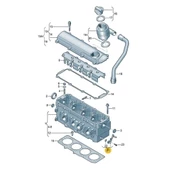 VW Bora 1998-2005 Silindir Kapak Havalandırma Borusu 06A103212A - 3