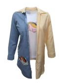 Melif Kadın Kot Gömlek İçi T-shirt İkili Takım 222 - 3