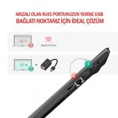 Ugreen USB 3.0 PC Mac Konsol Tv Box Ethernet Adaptörü Siyah - 2