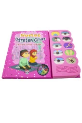 Pusulalı Kıbleyi Gösteren Sesli Namaz Öğreten Cihaz Resimli Kitap Seti Pembe - 1
