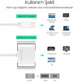 Ugreen Mini DisplayPort to VGA 4K HDMI Dönüştürücü Adaptör Gümüş - 7