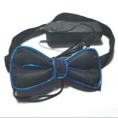 Mavi Led Işıklı Papyon Siyah Parti Papyonu Floresan Işık Glow Yılbaşı Düğün Eğlence HJ-EBT01 thumbnail 3