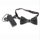 Mavi Led Işıklı Papyon Siyah Parti Papyonu Floresan Işık Glow Yılbaşı Düğün Eğlence HJ-EBT01 thumbnail 5