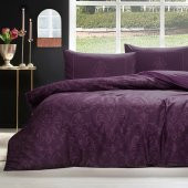 Özdilek Çift Kişilik Saten Nevresim Takımı SoftLife Mürdüm Clasurol - 1