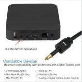 Xiaomi Mi Box Optik to SPDIF Dijital Ses Kablosu 2 Metre - 3