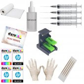 HP D1455 D1460 D1468 (21 22) KARTUŞ DOLUM SETİ 5X100ML 5Lİ SET - 3