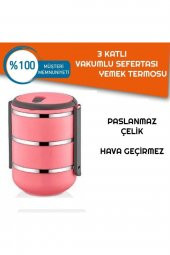 Sefer Tası Yemek Termosu Saklama Kabı Termosu 3lü - Çelik - 1