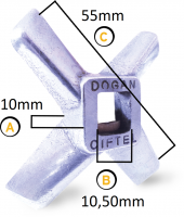 8 Numara Kıyma Makinesi Bıçağı (Bıçak Boyu: 55mm) thumbnail 2