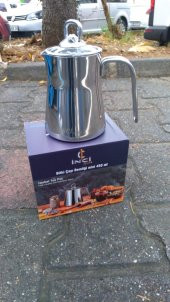 İnci 800 ml Bitki Çay Demliği + Demlik Kapağı + Süzgeç (304 Paslanmaz Çelik) - 1