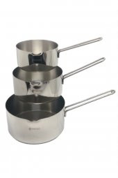 Inci Çelik Kaçerola Sütlük 3lü Set 12cm-14cm-16cm - 1