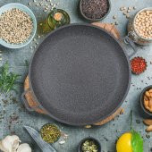 Granit Döküm Gözleme Sacı Kavurma Tavası 36 cm - 1