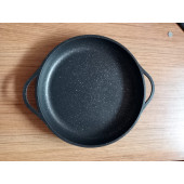 Granit Döküm Tava 36cm Çift Kulplu Bazlama Gözleme Kavurma Tavası - 1
