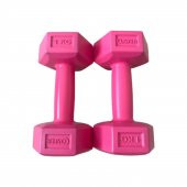 Russet Plastik Kaplı İçi Kum Dambıl Cosfer Pembe Renk 2x1KG thumbnail 1