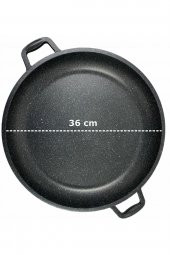 Akpa 36 cm Bazlama Kavurma Tavası Granit Döküm Çift Kulplu - 2