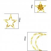 Schulzz Solar Güneş Enerjili 8 Modlu 5 Metre Ay Yıldızlı Bahçe Aydınlatma - 4