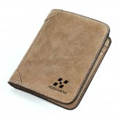 baellerry Hengsheng Erkek Kısa Nubuk Deri Kartlık Cüzdan - 1