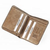 baellerry Hengsheng Erkek Kısa Nubuk Deri Kartlık Cüzdan - 2