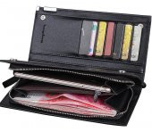 HENGSHENG Hengsheng Deri Uzun Erkek Bay Katlanır Fermuarlı Cüzdan - Kartlık - 2