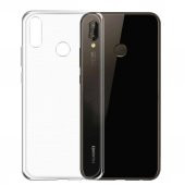 Huawei P20 Lite Kılıf Şeffaf Silikon Kılıf + Temperli Cam - 1