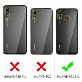 Huawei P20 Lite Kılıf Şeffaf Silikon Kılıf + Temperli Cam - 6