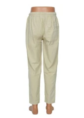 Lastikli Erkek Keten Pantolon Krem Renk - 10