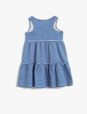 Koton Kız Çocuk Çiçekli Çizgili Kolsuz Elbise Pamuklu - 2