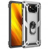 Xiaomi Poco X3 Kılıf Yüzüklü Magnetic Antişok Korumalı Silikon Kapak - 9