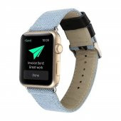 Ally İwatch İçin 6-5-4 44MM 1-2-3 42MM  Kayış Kordon Canvas Dokuma Blue Jean - 1