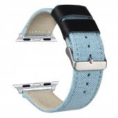 Ally İwatch İçin 6-5-4 44MM 1-2-3 42MM  Kayış Kordon Canvas Dokuma Blue Jean - 3
