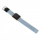 Ally İwatch İçin 6-5-4 44MM 1-2-3 42MM  Kayış Kordon Canvas Dokuma Blue Jean - 5