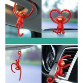 Baseus Monkey-Shaped Esnek Otomatik Araç Kokusu-KIRMIZI - 2