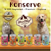 Prochef 24 Adet Yetişkin Dana Etli Kıyılmış Kedi Maması ( 415 Gr 24'lü Pro Chef Konserve Yaş Mama ) - 5